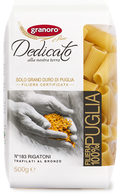 Granoro Dedicato Rigatoni Pasta, Bronze #183, 1.1lb | 500g