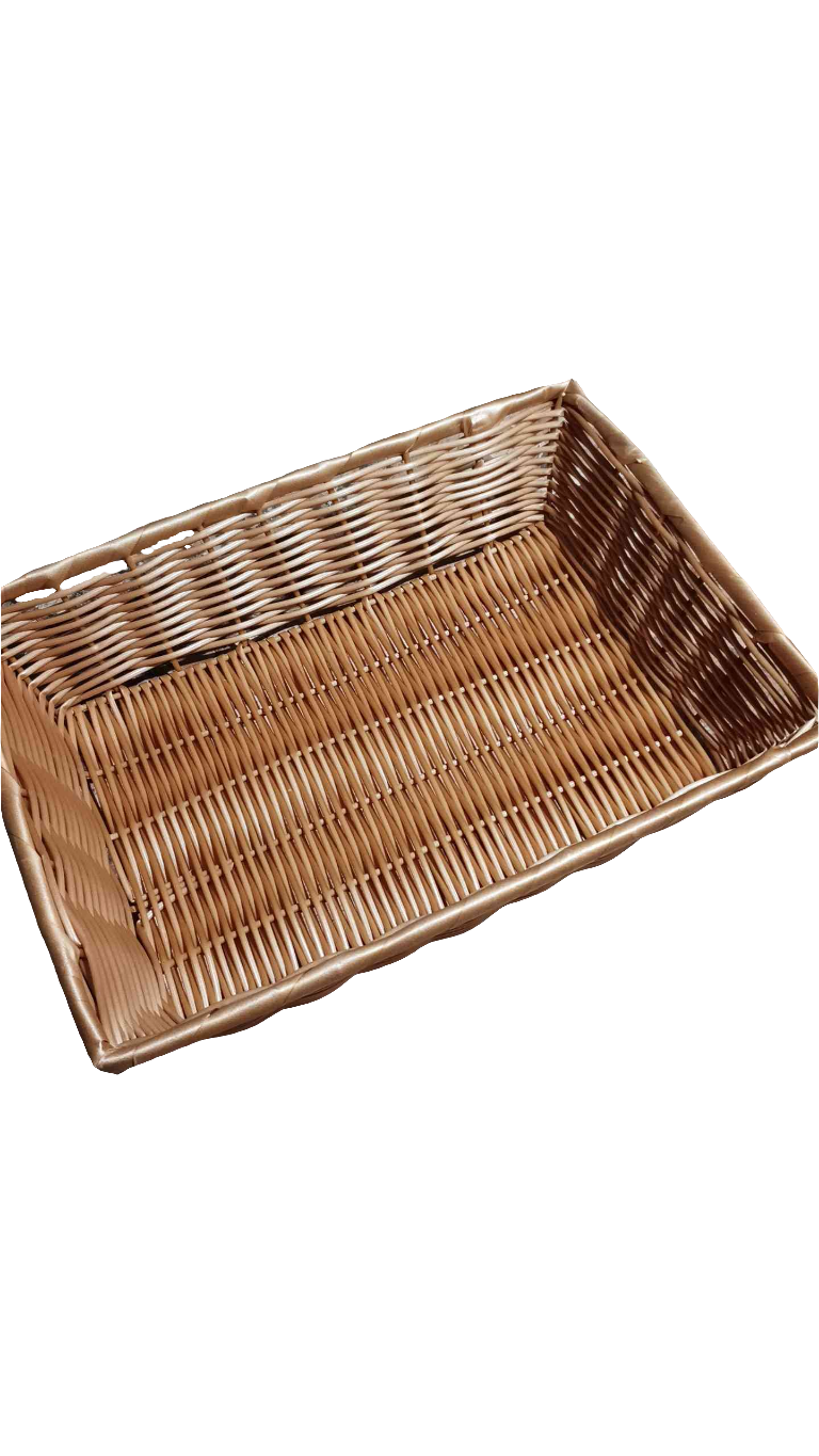 Basket  14" Oblong Synthetic Wicker Tray