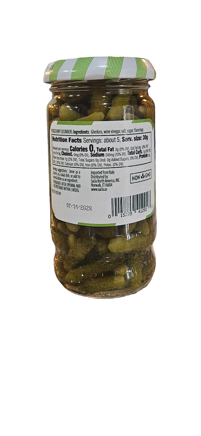 Pickled baby cucumbers (gherkings) 10.59oz