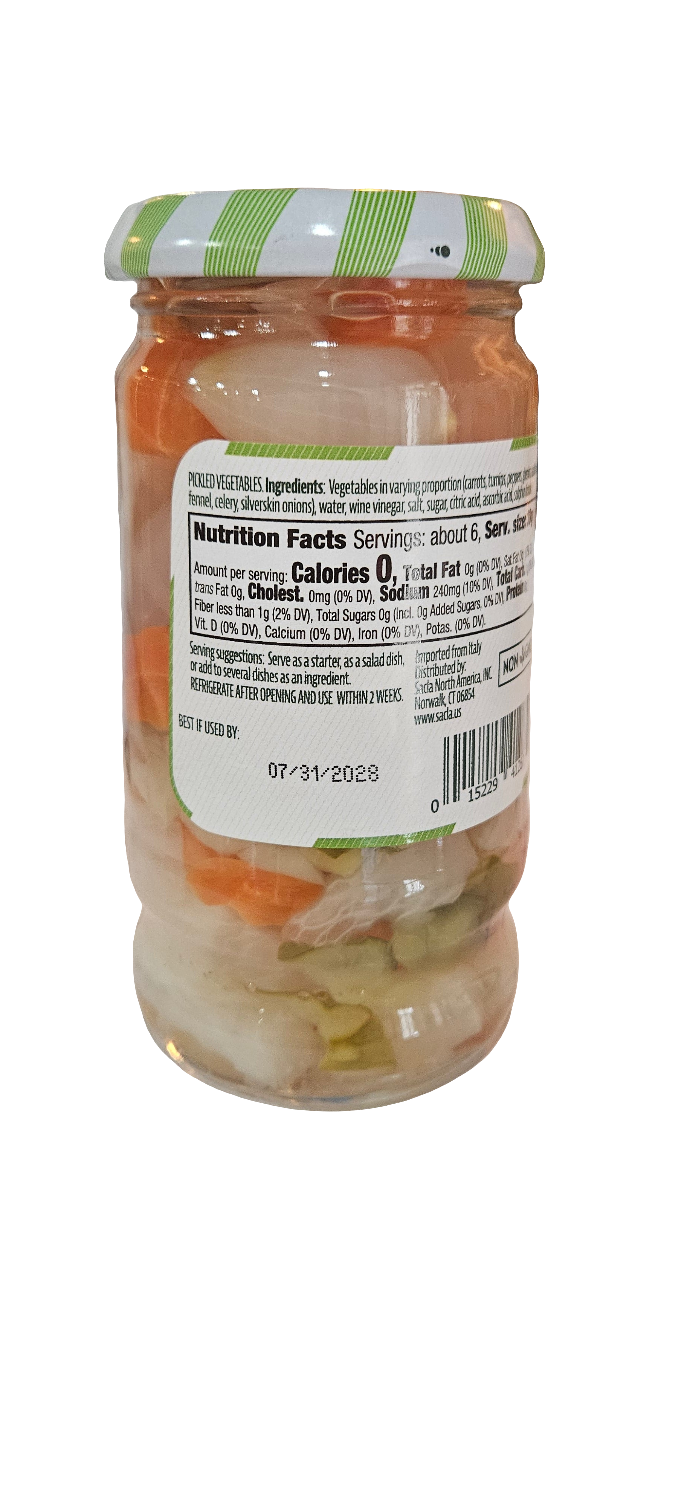 Sacla Giardiniera (in wine vinegar) 10.23 oz