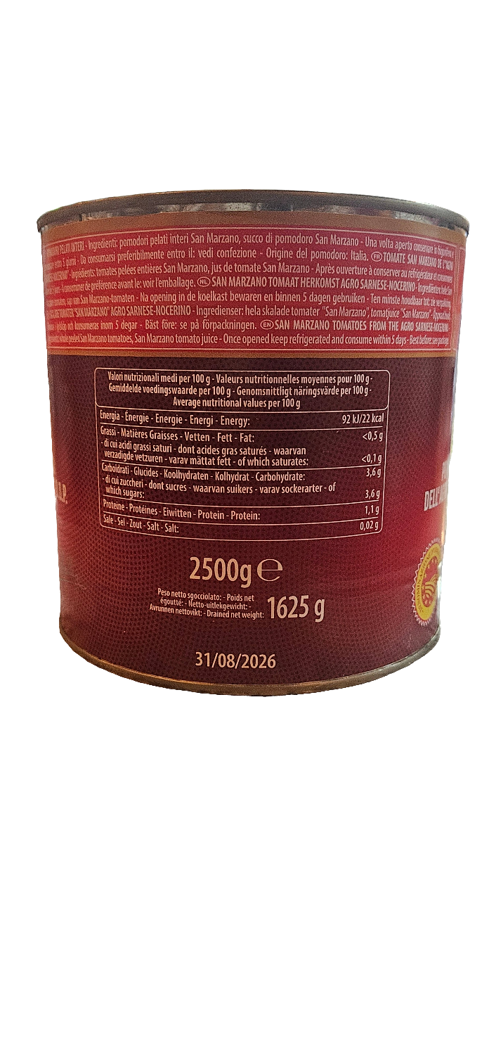 San  marzano mutti food service  size 5lb 8 oz