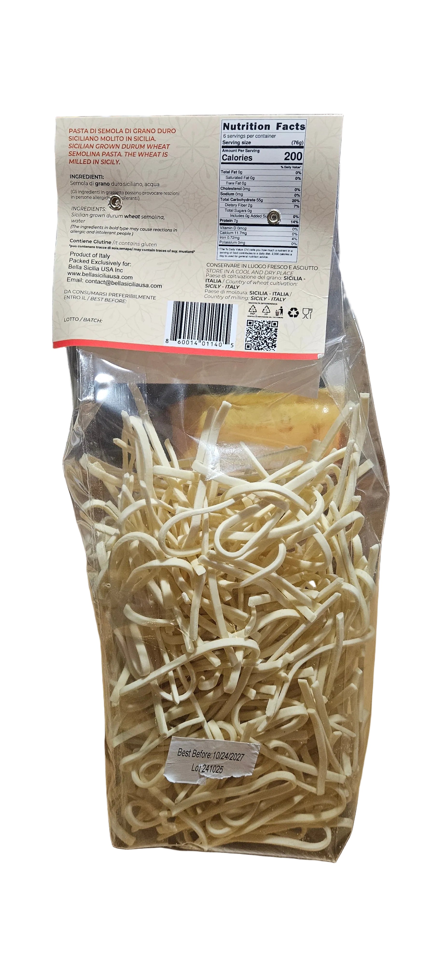 Bella Sicilia Sciallatielli pasta 1lb / 16 oz