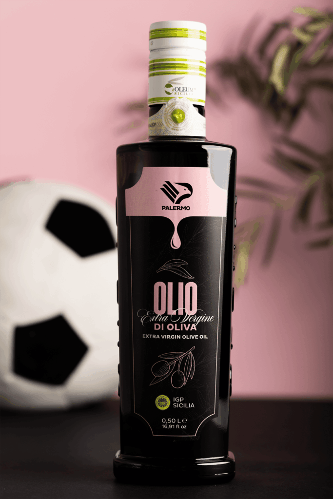 Palermo soccer team branded 500ml Igp extravirgin olive oil