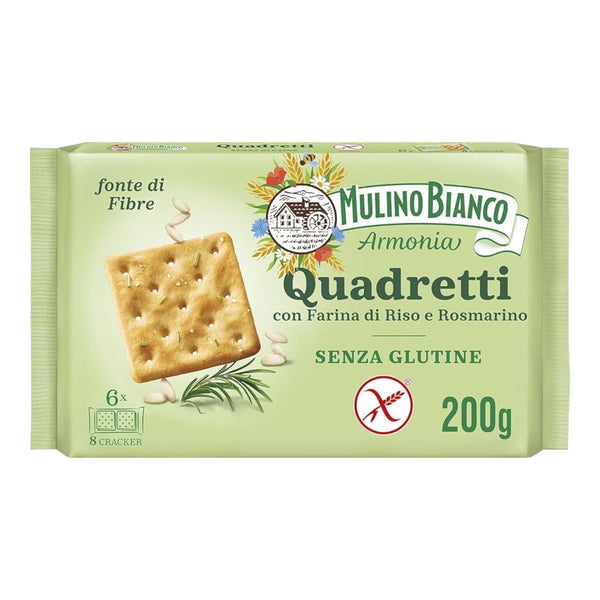 Mulino Bianco Quadretti Gluten-Free Crackers Quadretti Senza Glutine 200g