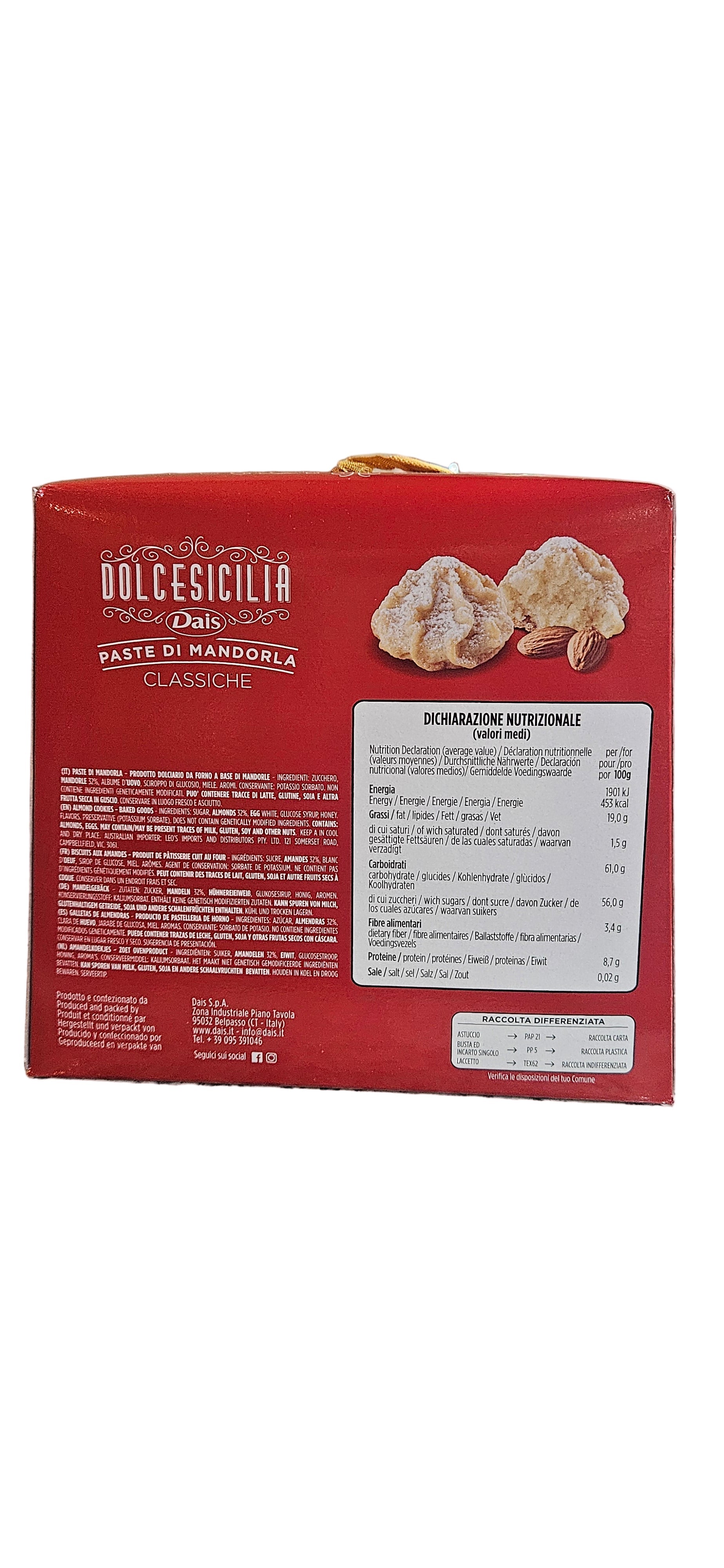 Paste Di Mandorla (Classic) 220 gr
