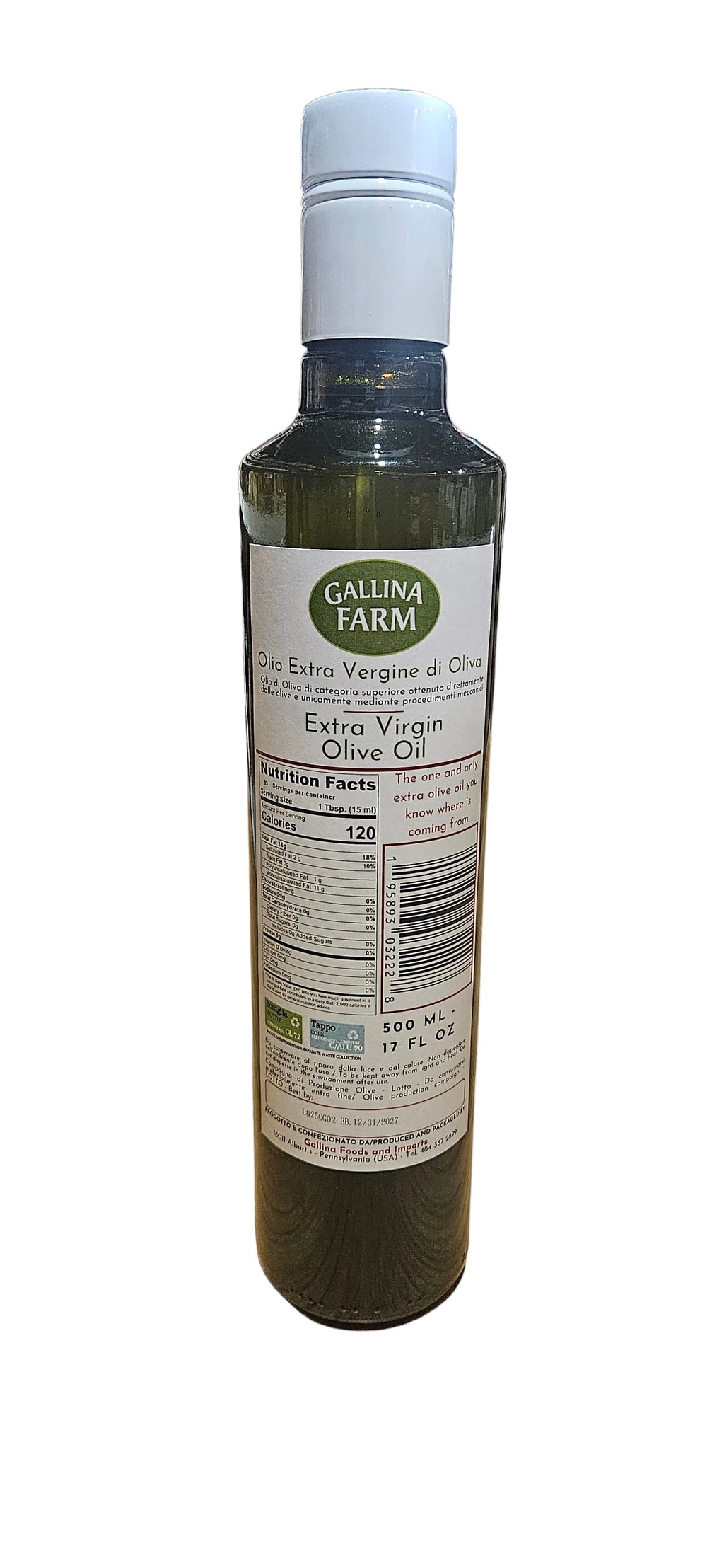 Gallina farms Extra virgin  monocultivar "Nocellara Olives
