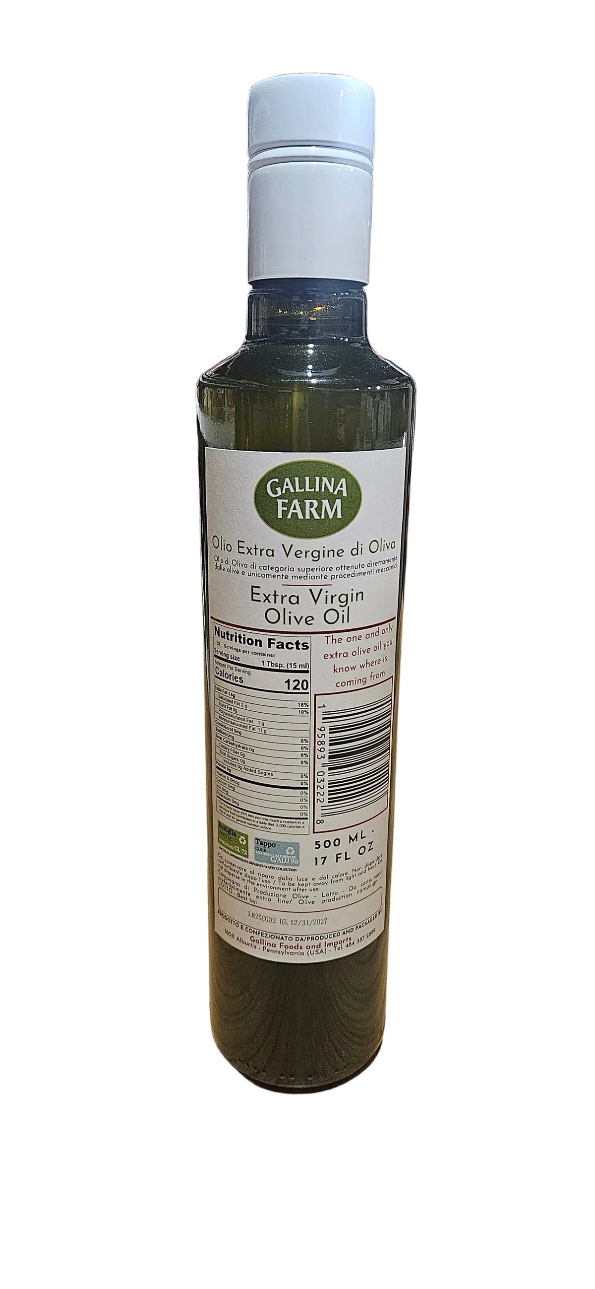 Gallina farms Extra virgin  monocultivar "Nocellara Olives