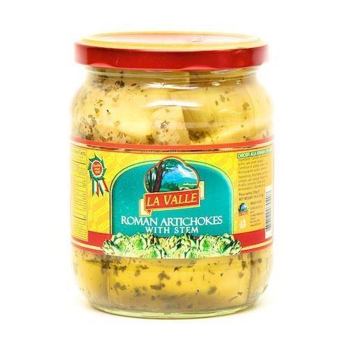 La Valle Roman Artichoke with Stem in Oil, 19.4 oz