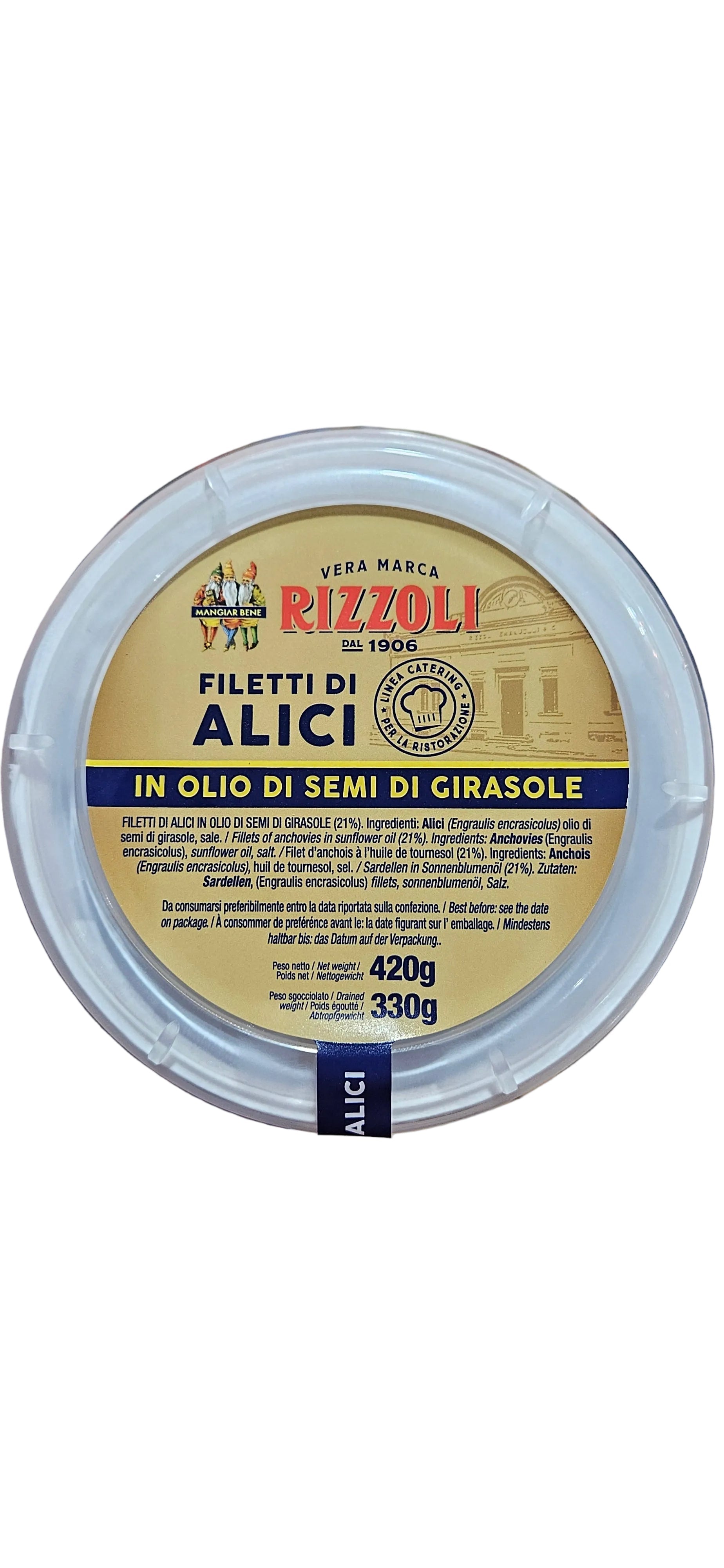 Alici fillets in sunflower oil 420 gr