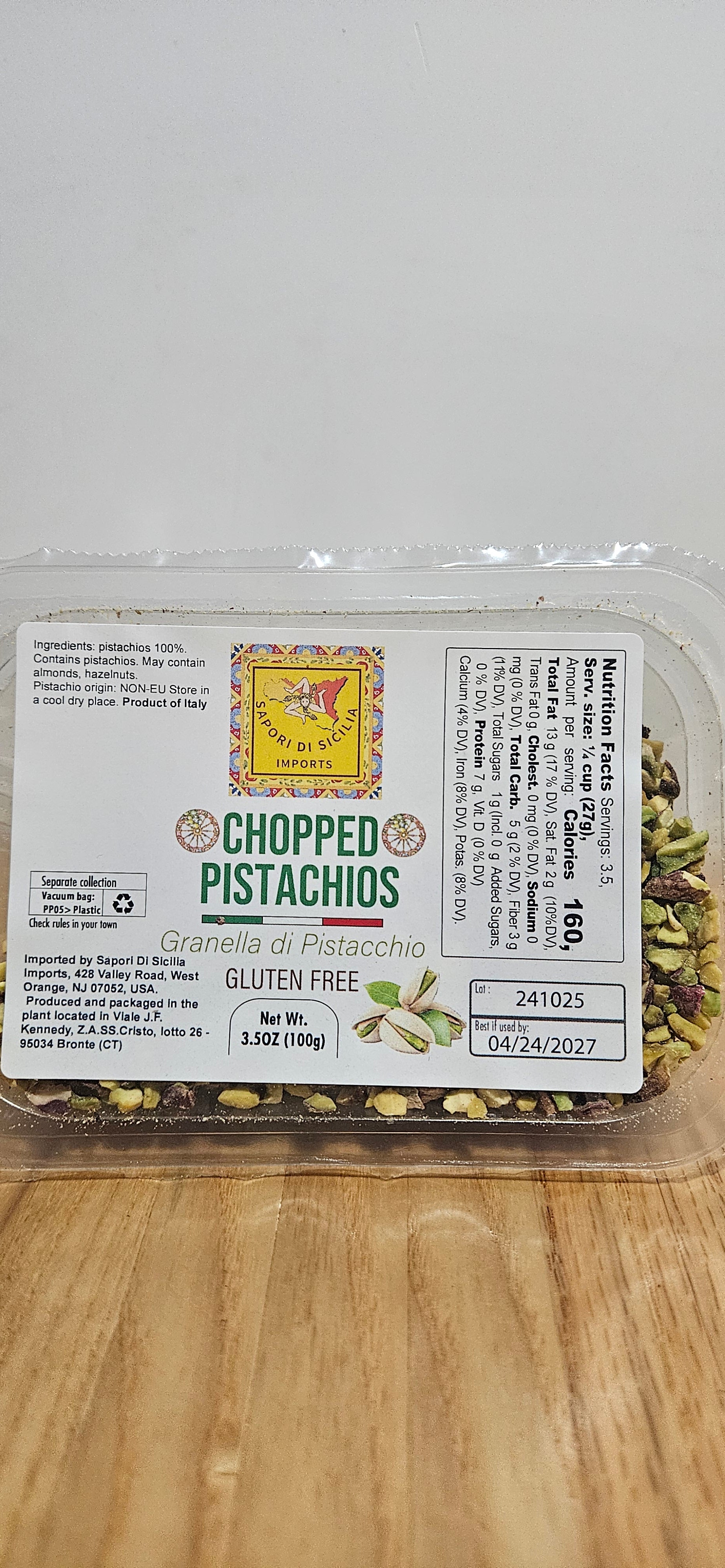 Granulated Pistacchio Plastic Dome 100gr/3.5oz