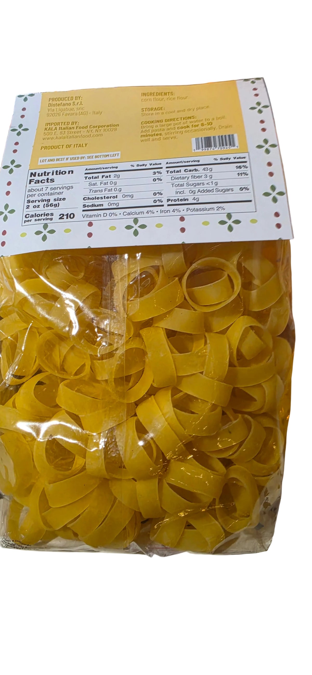 KALA-CALAMARATA 
Gluten-Free Corn & Rice 
“Calamarata” pasta 14.1 oz