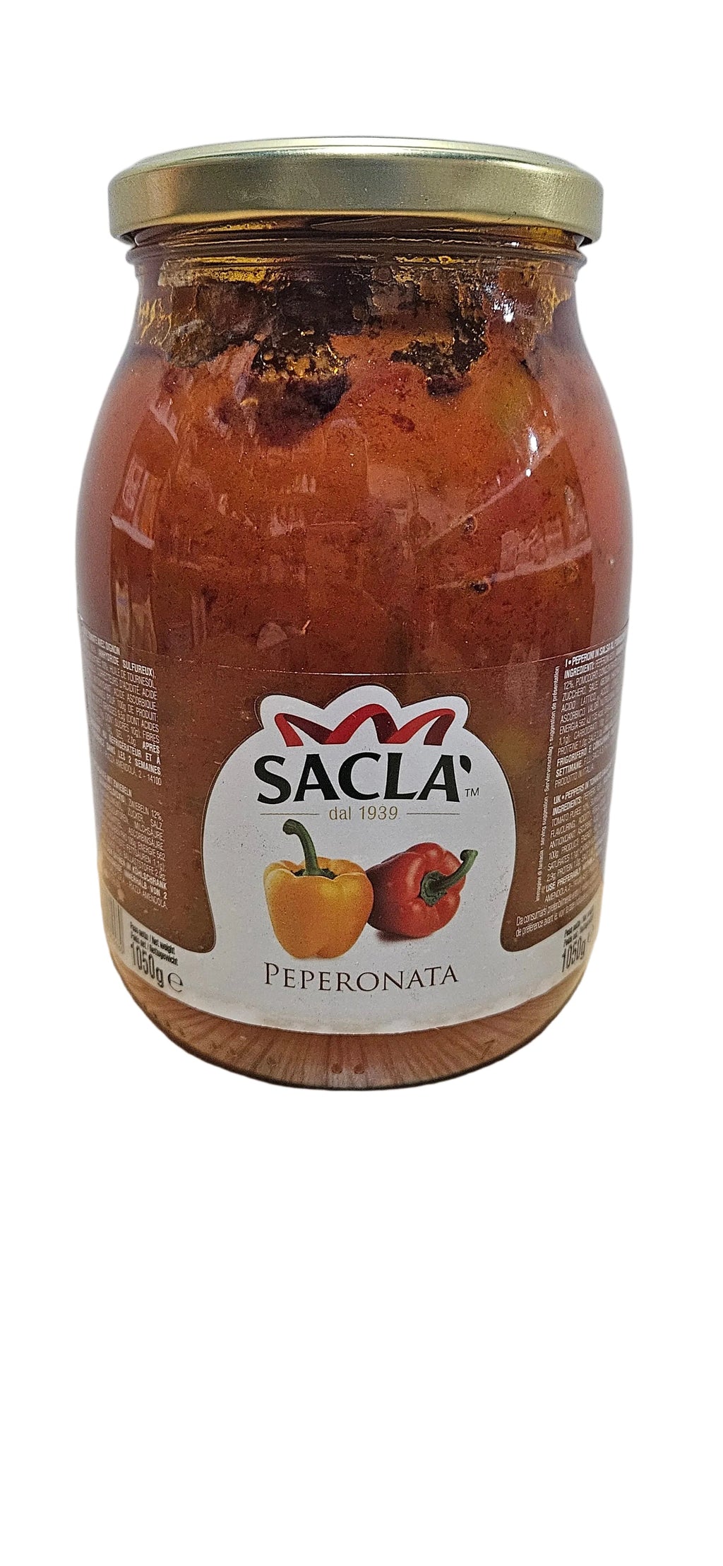 Italian Peperonata Roasted Peppers in Tomato Sauce by Sacla 1050 gr