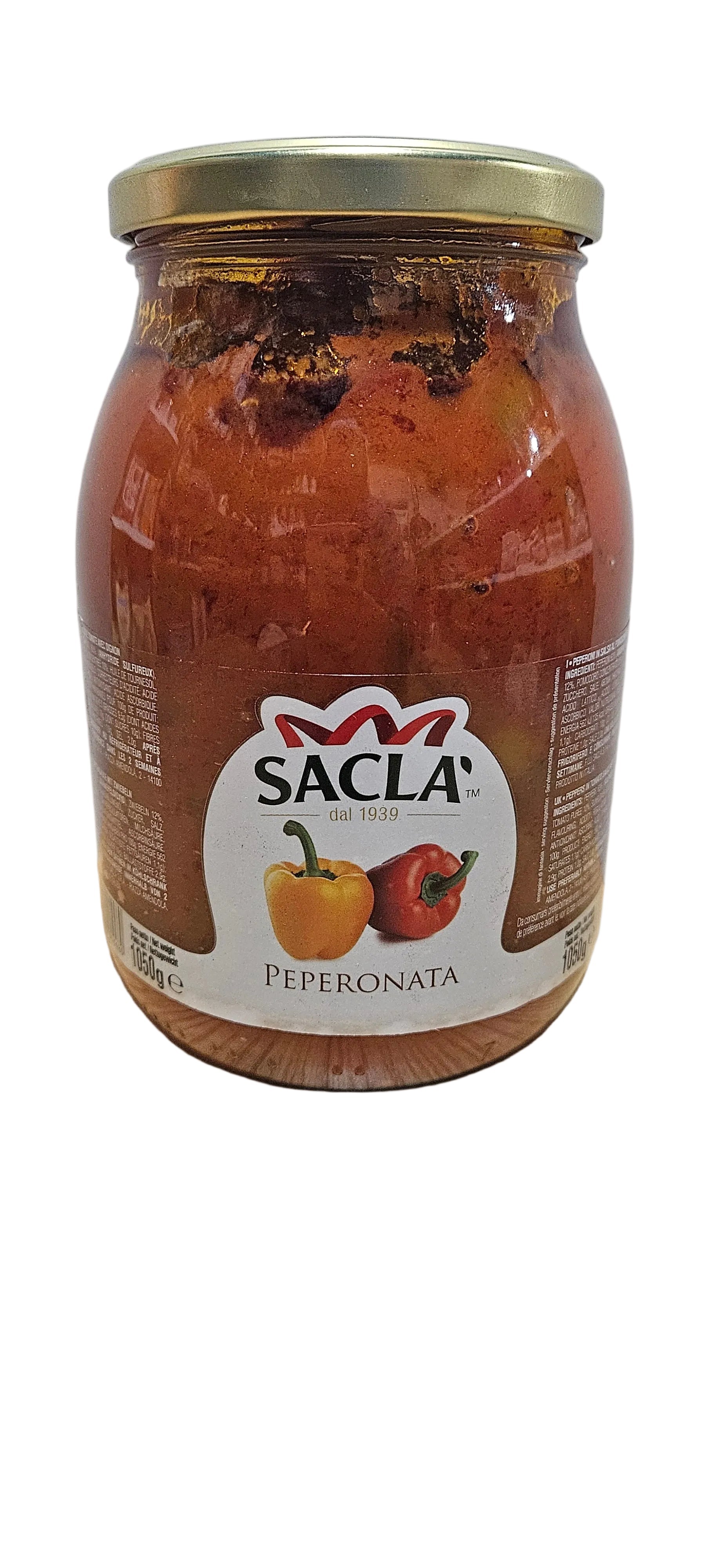 Italian Peperonata Roasted Peppers in Tomato Sauce by Sacla 1050 gr