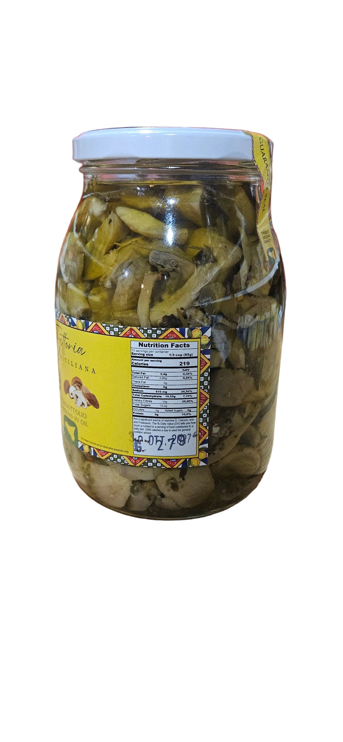 Fattoria Siciliana  "Mushrooms champignon in oil 1kg , 800gr drain weght