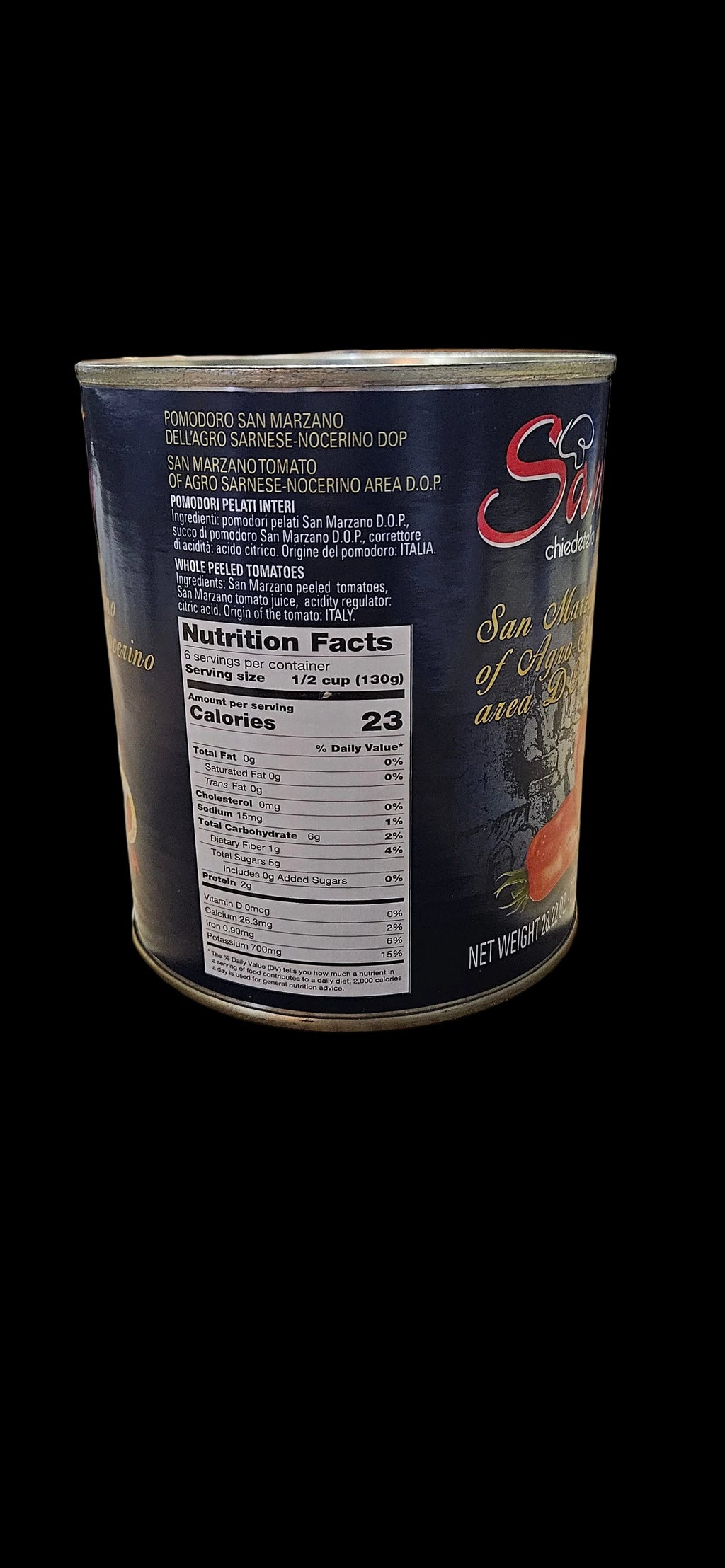Sammy D.O.P San Marzano Tomatoes, 28 oz | 800g