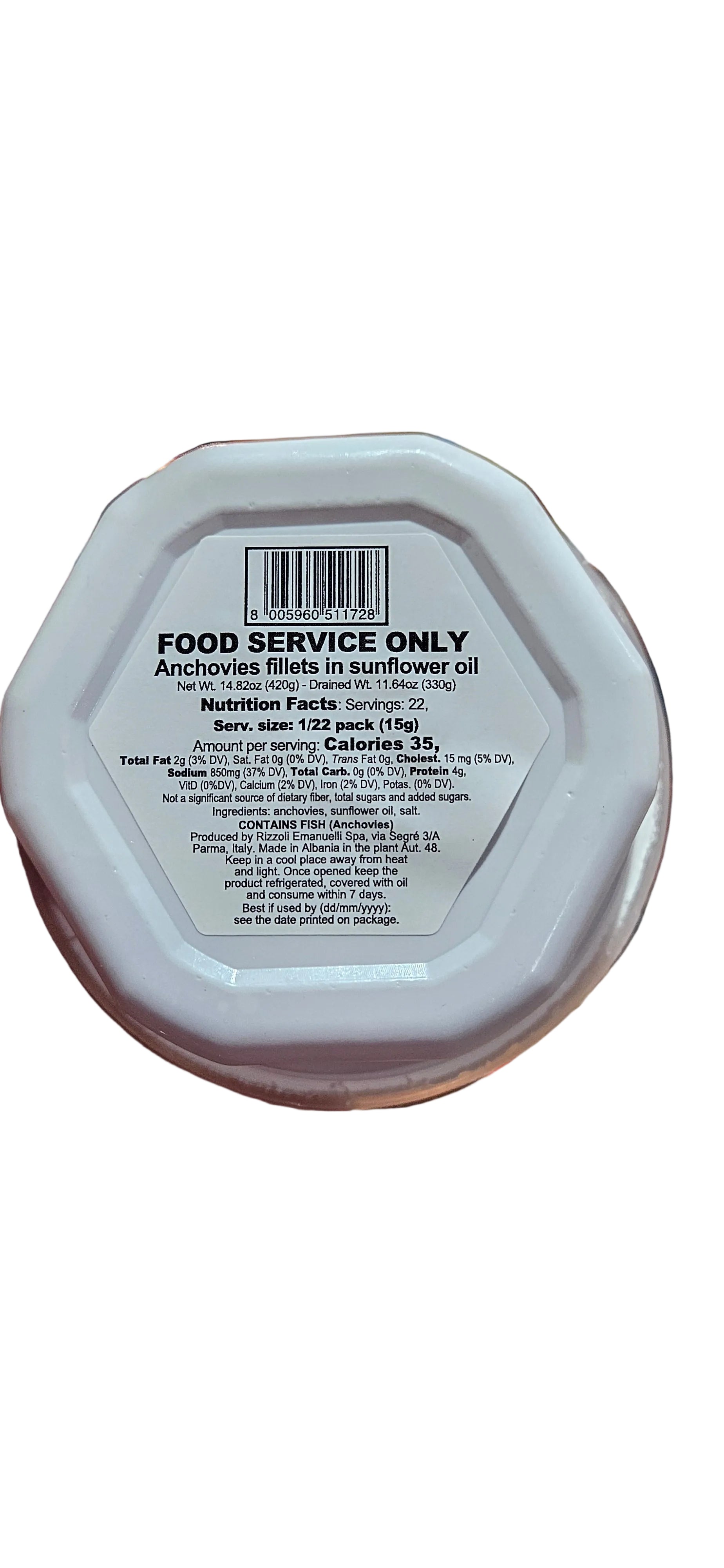 Alici fillets in sunflower oil 420 gr