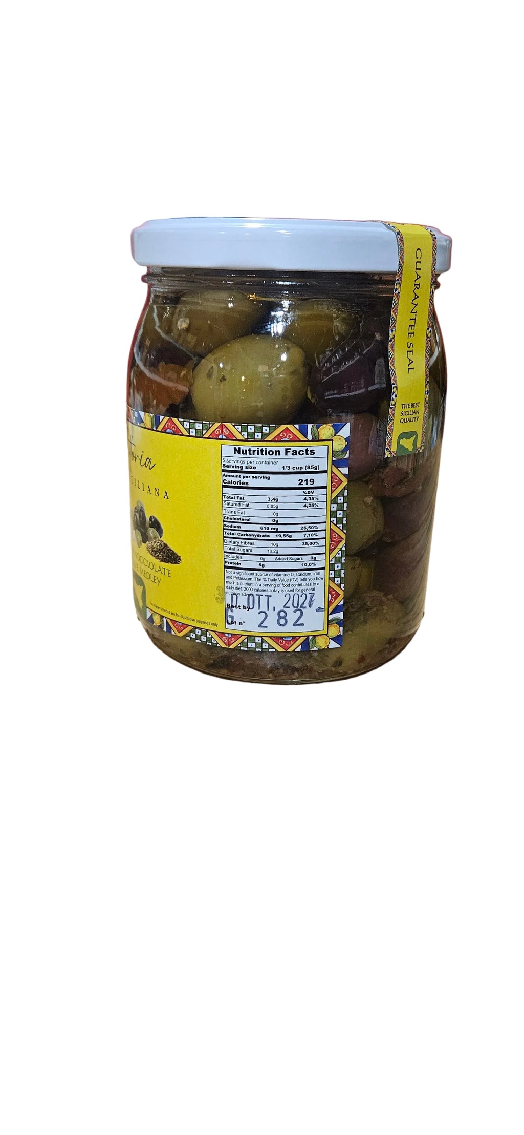 Fattoria Siciliana mixed pitted olives  medley 580 gr / drain weght 400gr