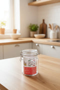 Empty glass jar airtight seal
